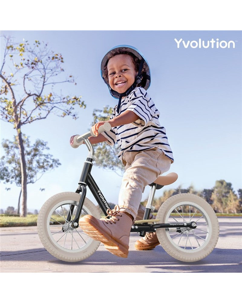 Bicicleta de equilibrio Yvelo Classic Negra vintage Yvolution