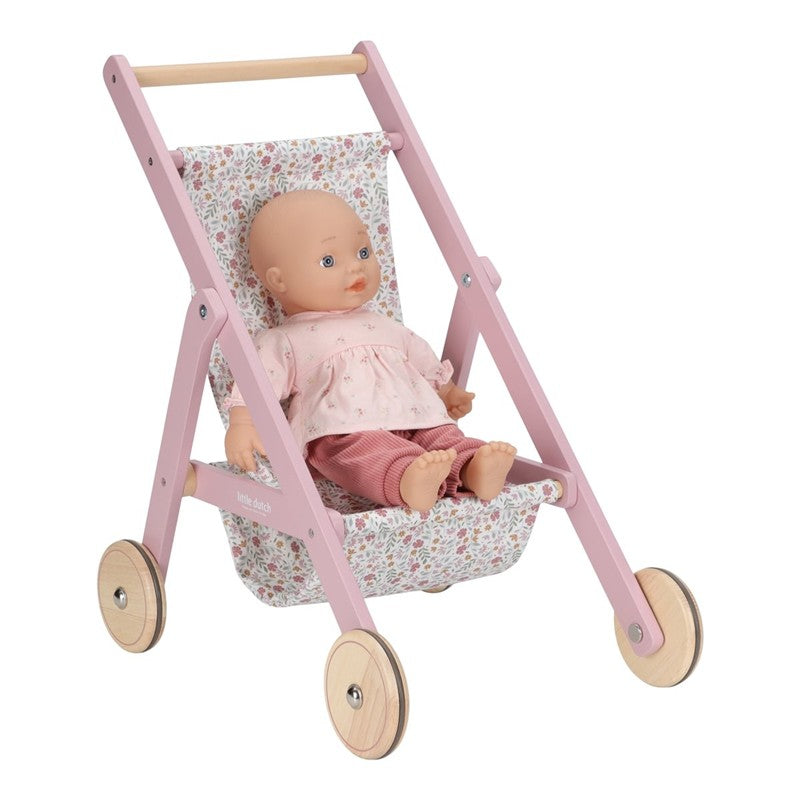 Silla Carrito de muñecas Rosa FSC Little Dutch