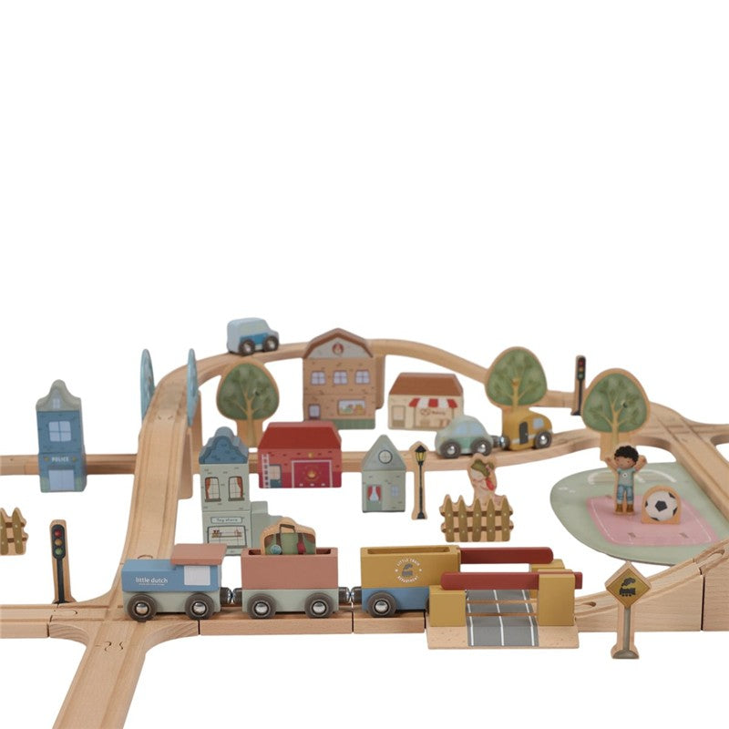 Ciudad sistema de trenes de madera FSC de Little Dutch