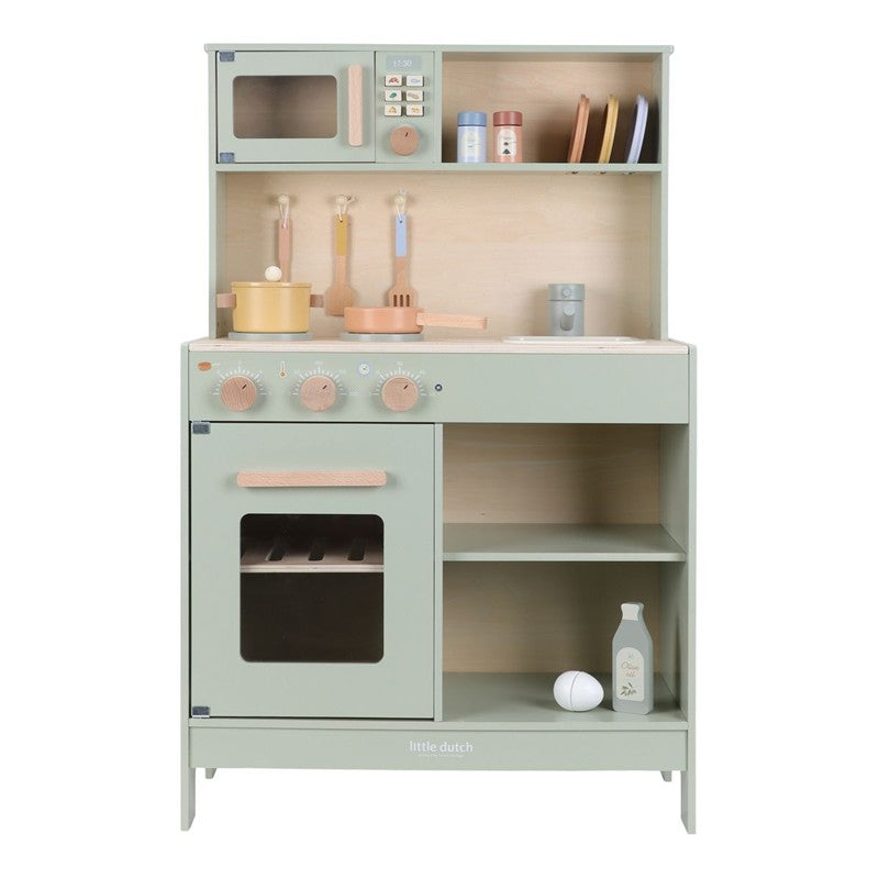 Cocinita menta de madera con accesorios de Little Dutch