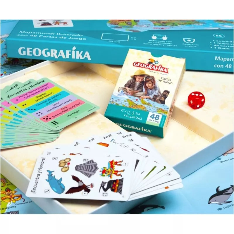 Geografika. Juego de Mesa con Mapamundi