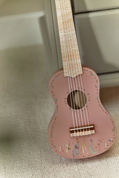 Guitarra infantil de madera FSC rosa safari de Little Dutch