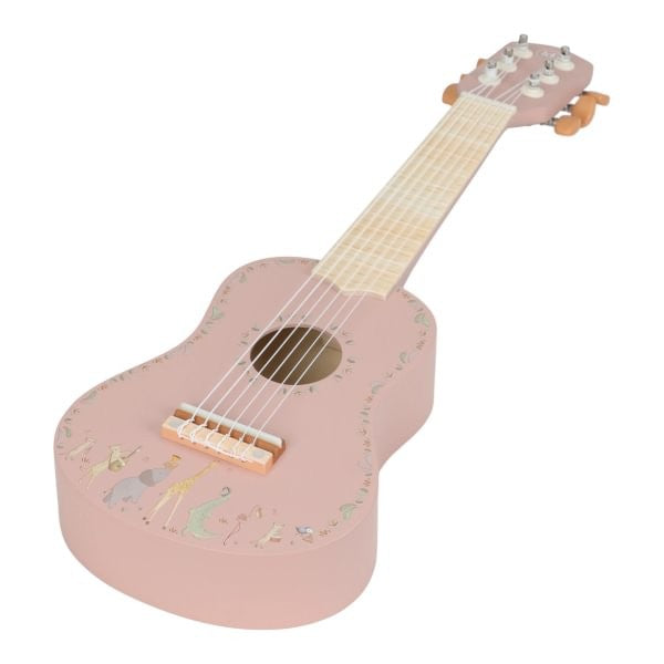 Guitarra infantil de madera FSC rosa safari de Little Dutch