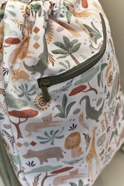 Mochila bolsa saco Gym Infantil Safari Friends de Little Dutch