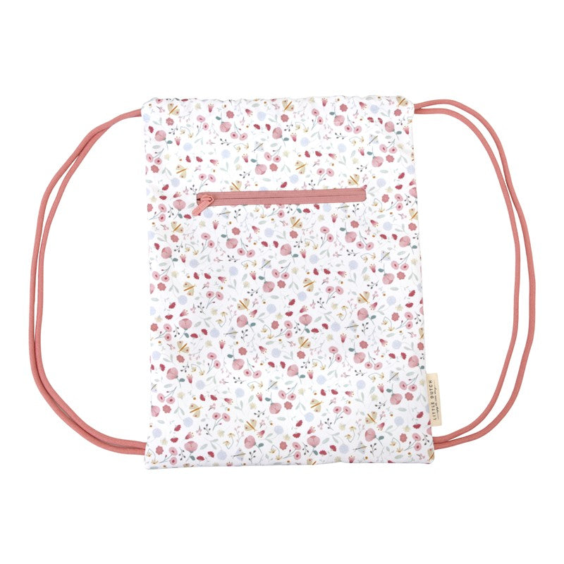 Mochila bolsa saco Gym Infantil Flores y Mariposas de Little Dutch