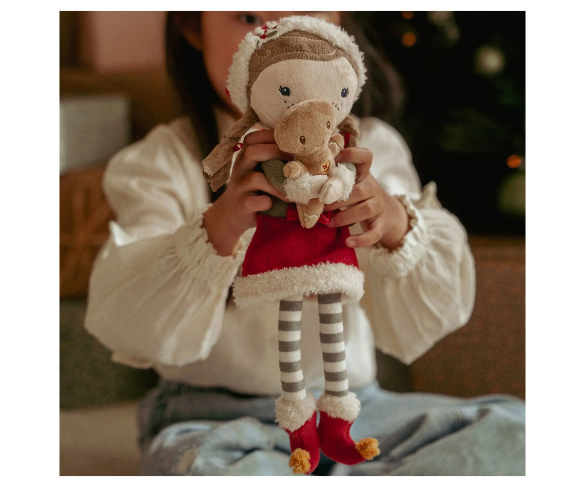 Rosa Muñeca Navidad 35cm Little Dutch