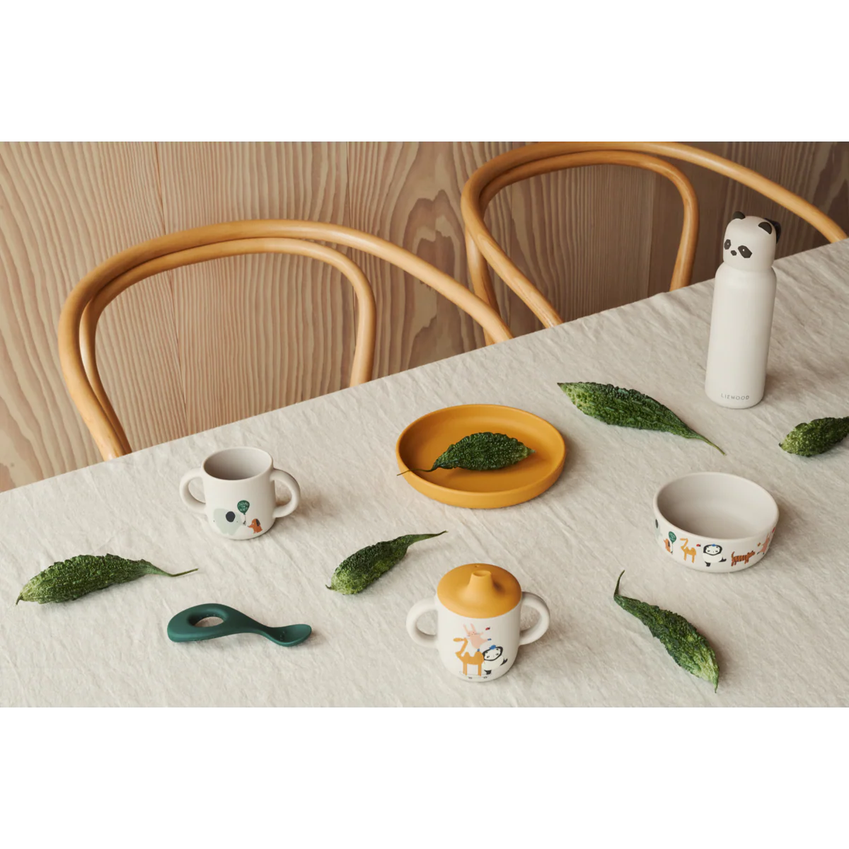 Set Vajilla Vivi Around the world Silicona de Liewood