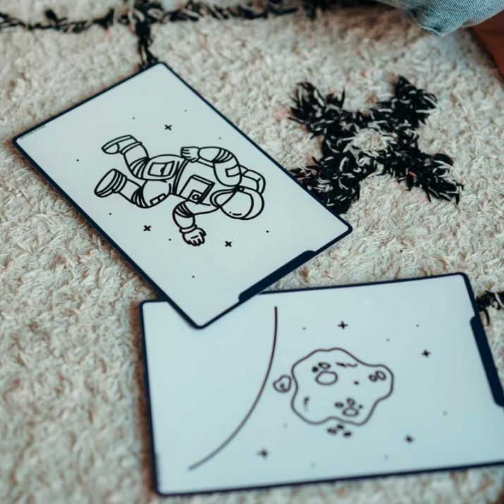 Set de plantillas Galaxia y Dinosaurios Kidydraw - Kidywolf