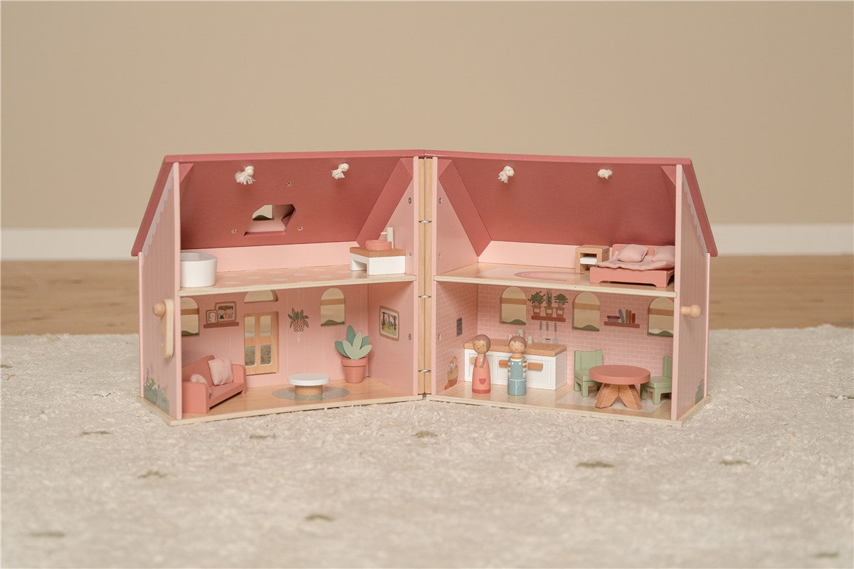 Casa de muñecas portable madera FSC Little Dutch