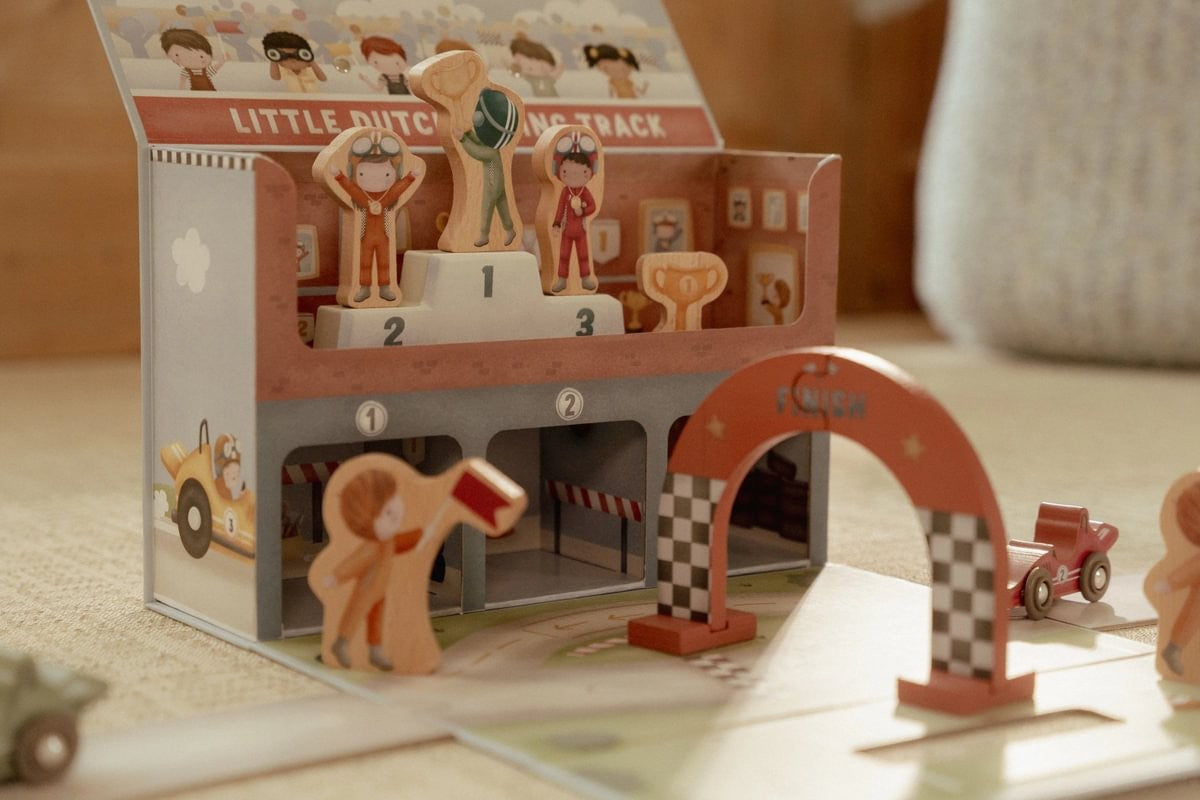 Caja de juego con Pista de Carreras FSC Little Dutch