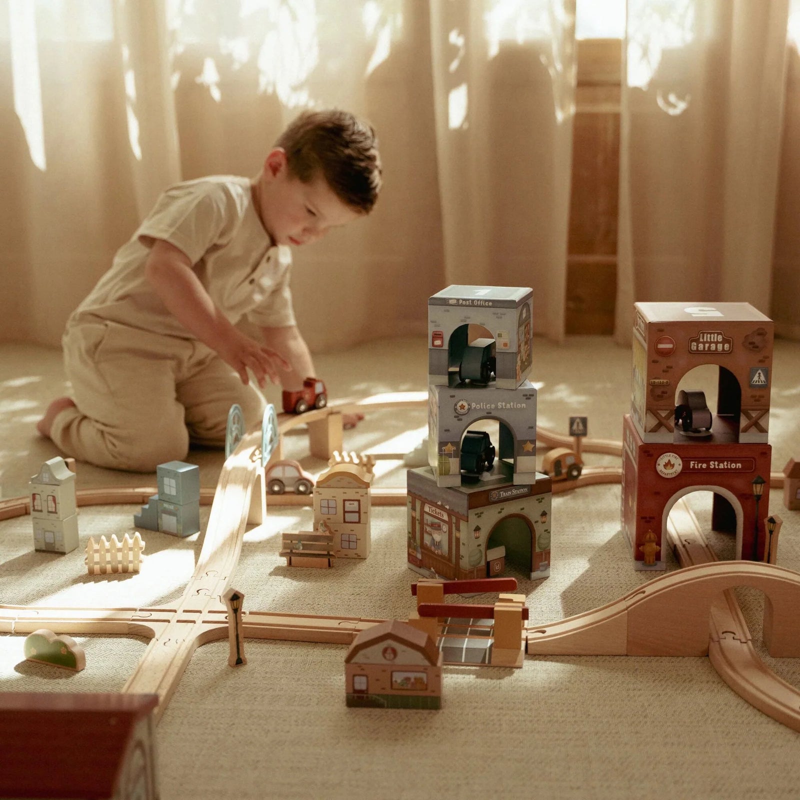 Torre encajable ciudad con coches Little Dutch