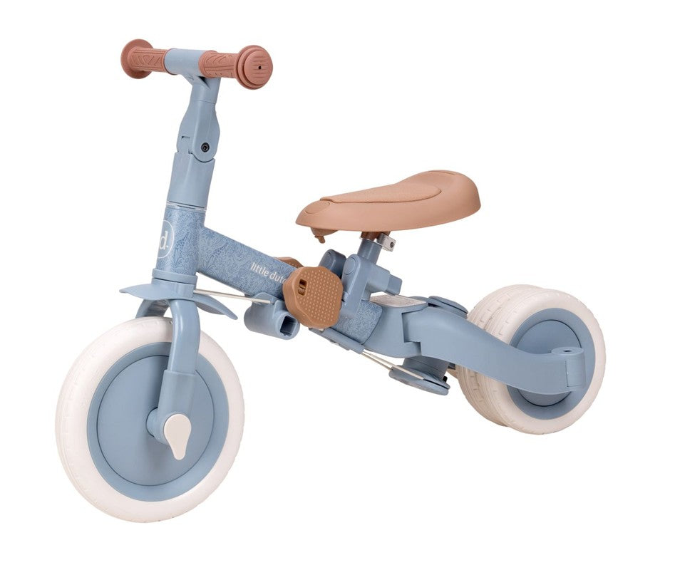 Triciclo infantil 4 en 1 con barra azul safari dreams Little dutch