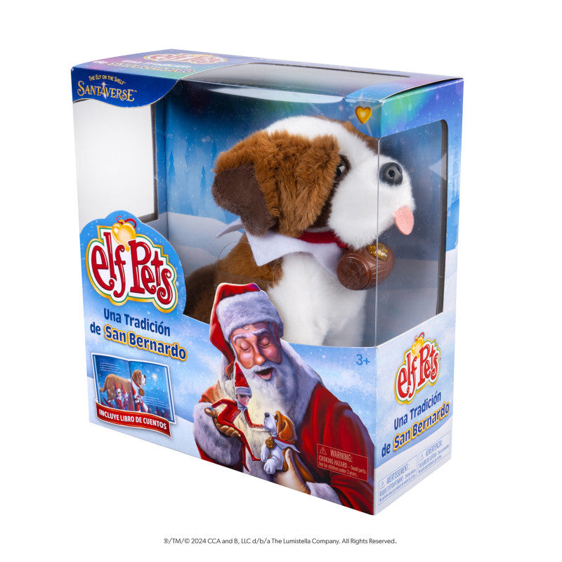 Peluche San Bernardo y Cuento The Elf on the Shelf