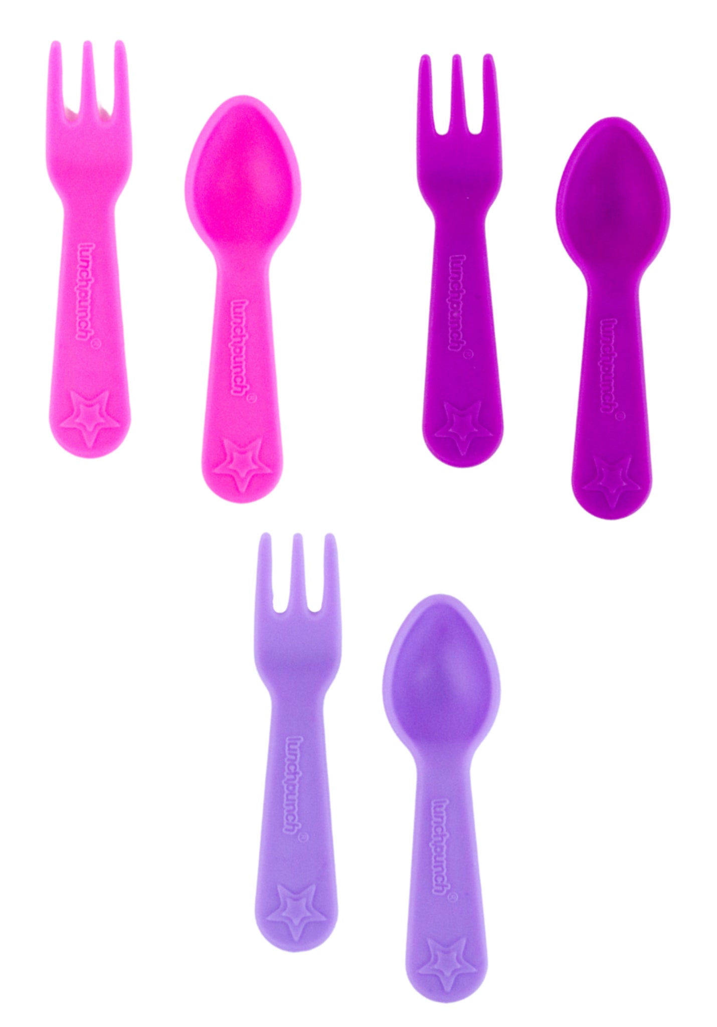 Pack 6 cuchara y tenedor Lunch Punch Yumbox