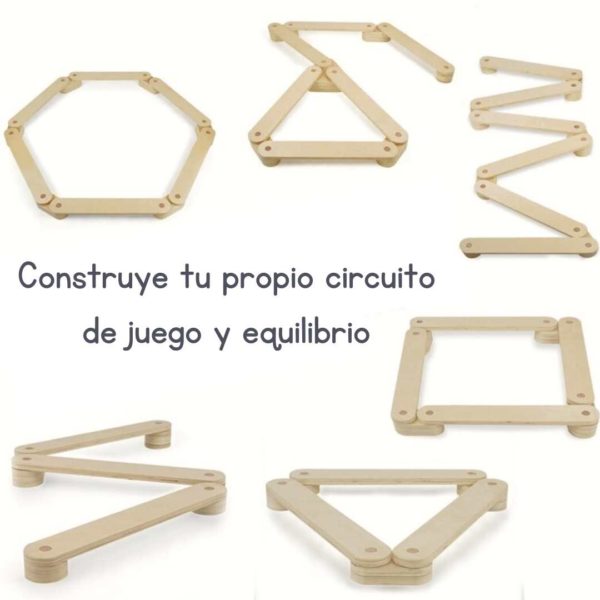 Set circuito de equilibrio de madera Montessori