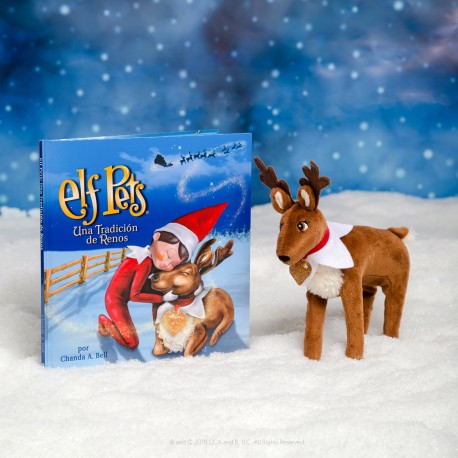 Peluche Reno y Cuento The Elf on the Shelf