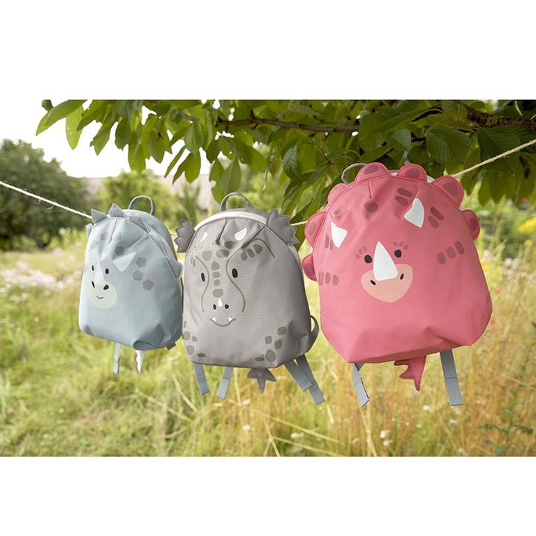 Mochila Tiny Backpack Dino Rosa de LÄSSIG