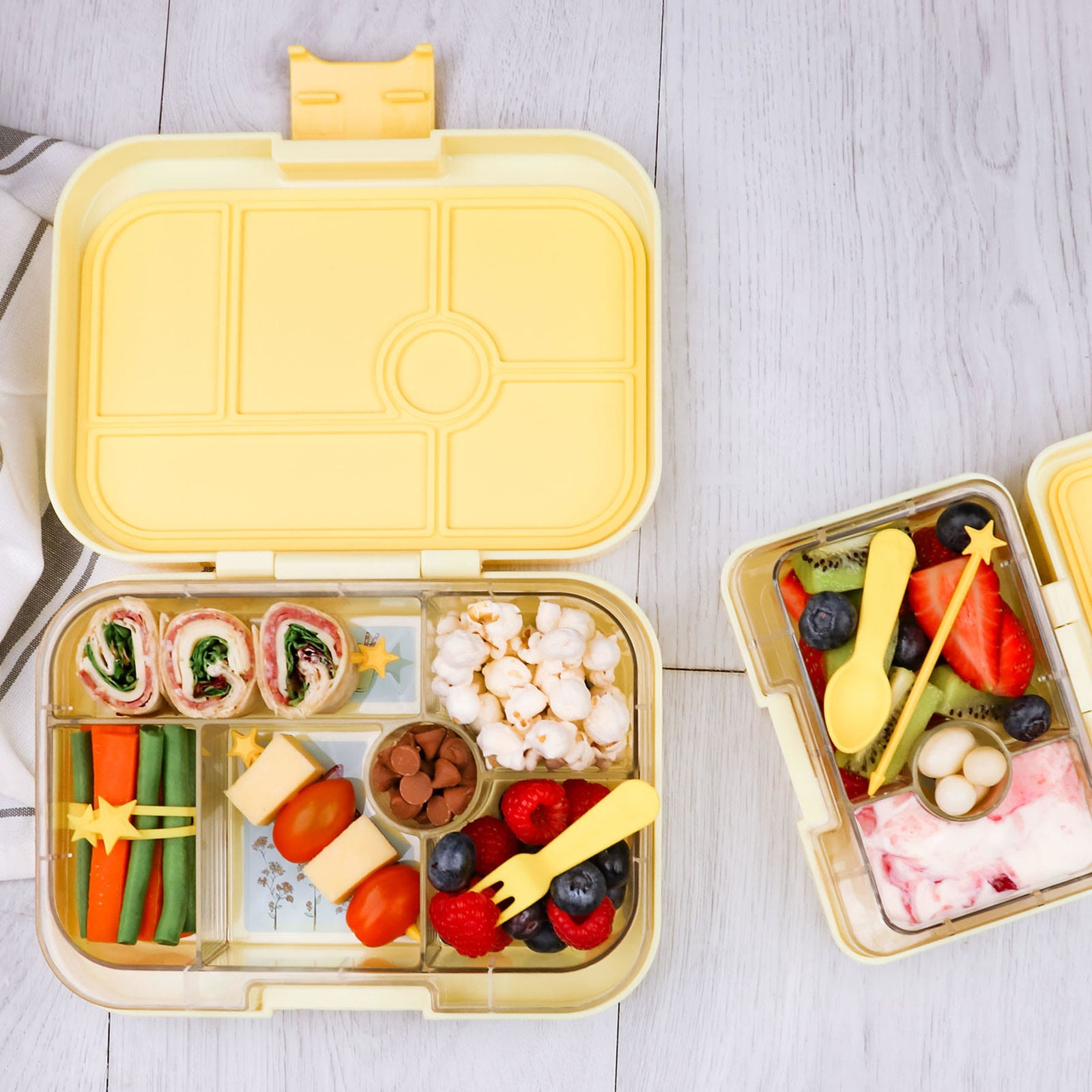 Pack 6 cuchara y tenedor Lunch Punch Yumbox