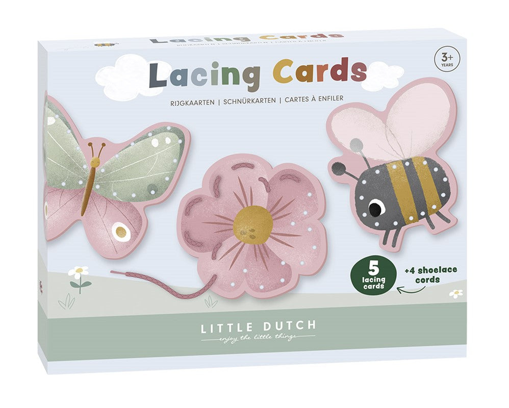 Tarjetas para enlazar cordones Flores Little Dutch