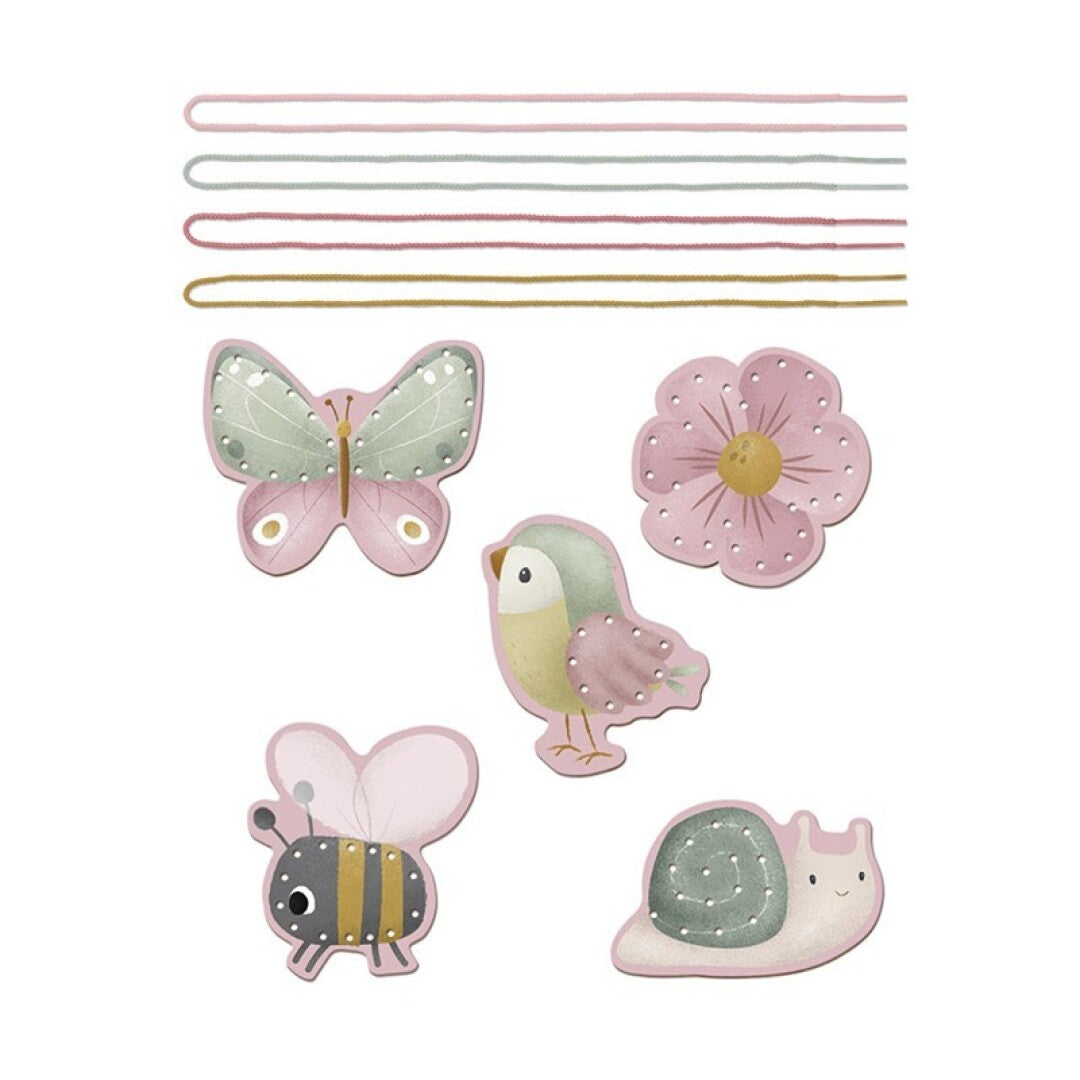 Tarjetas para enlazar cordones Flores Little Dutch