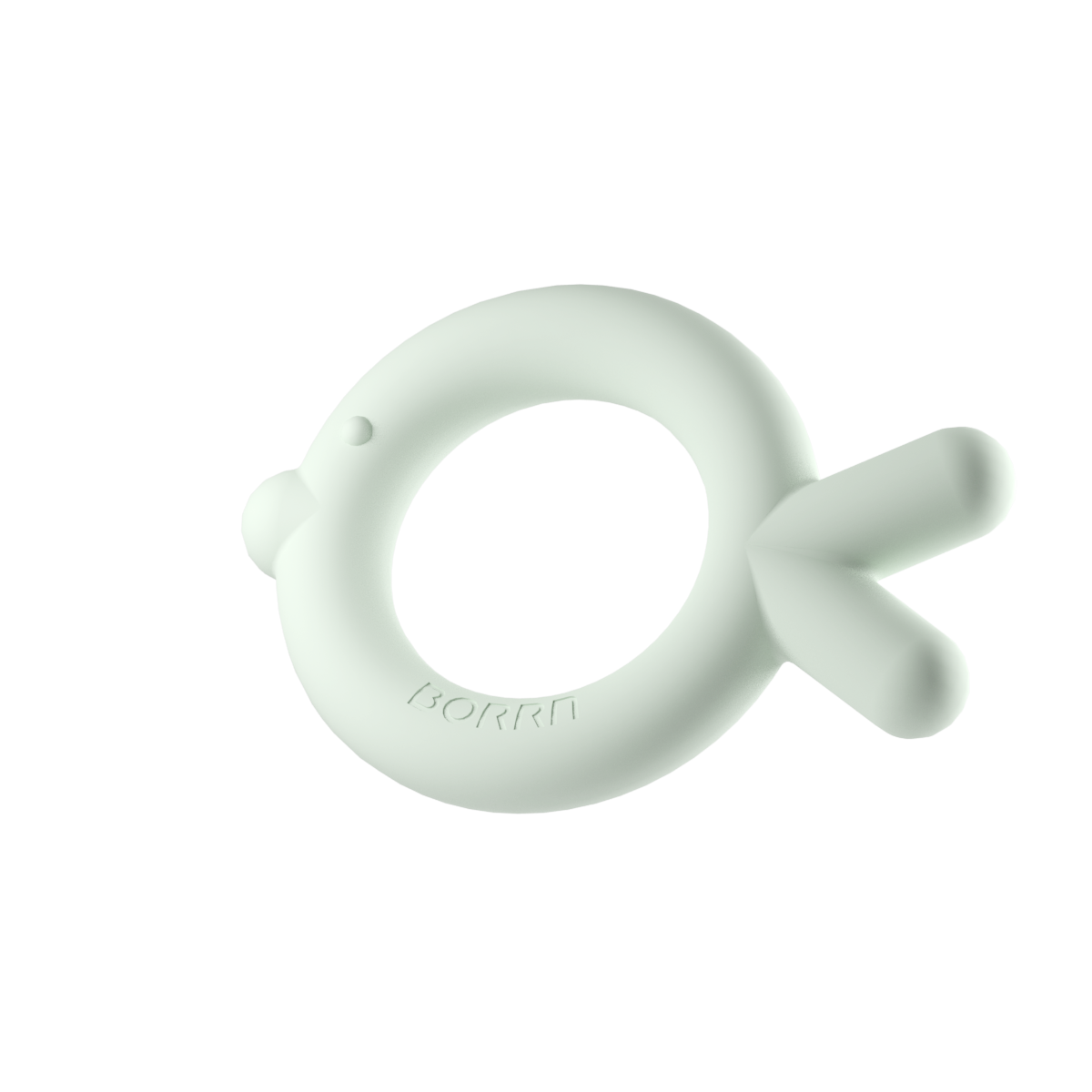 Mordedor de silicona Borrn Pez verde