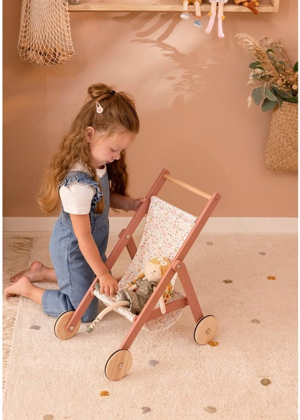 Carrito de muñecas Rosa Little Dutch