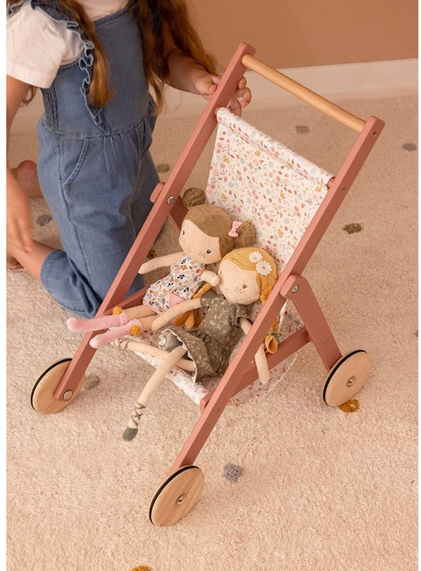 Carrito de muñecas Rosa Little Dutch