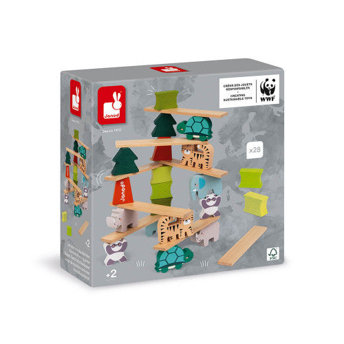 Juego de equilibrio de animales madera WWF Janod