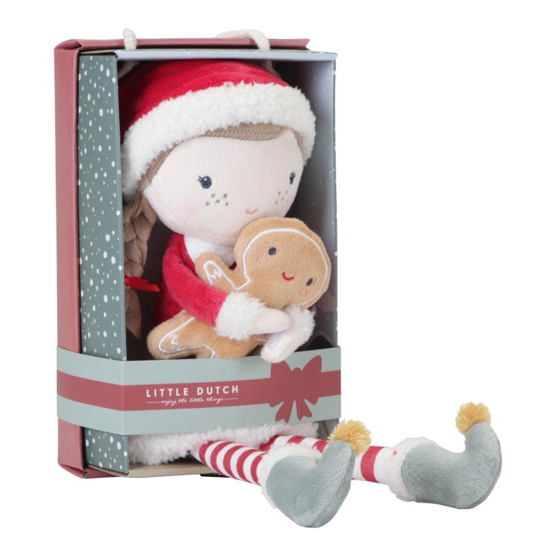 Rosa Muñeca Navidad 35cm Little Dutch