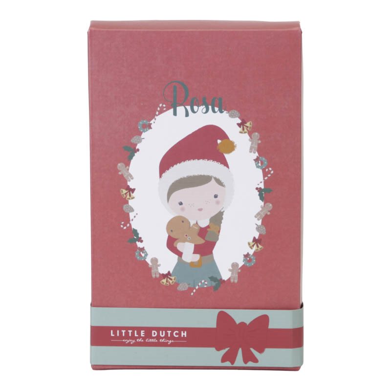 Rosa Muñeca Navidad 35cm Little Dutch