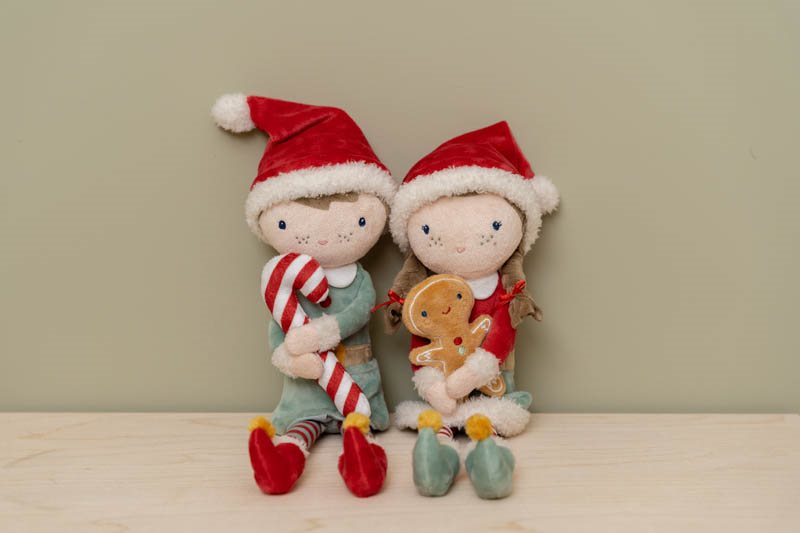 Rosa Muñeca Navidad 35cm Little Dutch