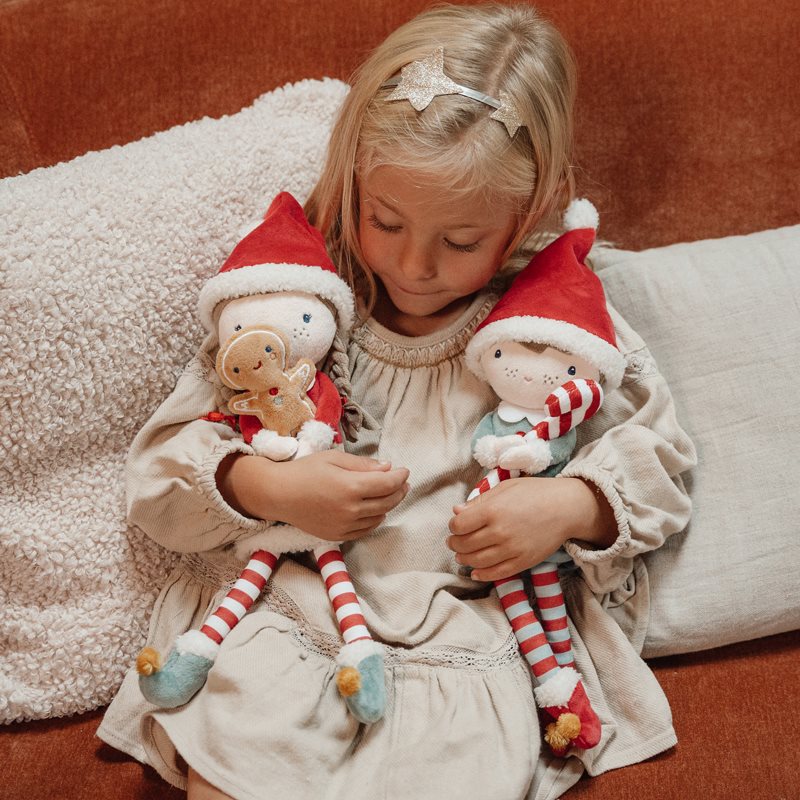 Rosa Muñeca Navidad 35cm Little Dutch