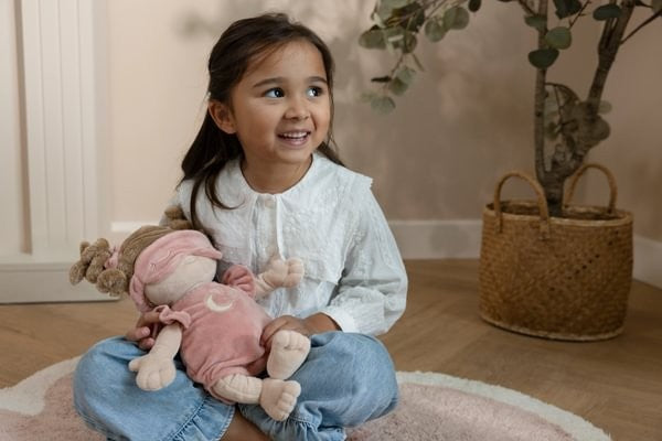 Bebé Muñeca Rosa Grande 40cm Little Dutch
