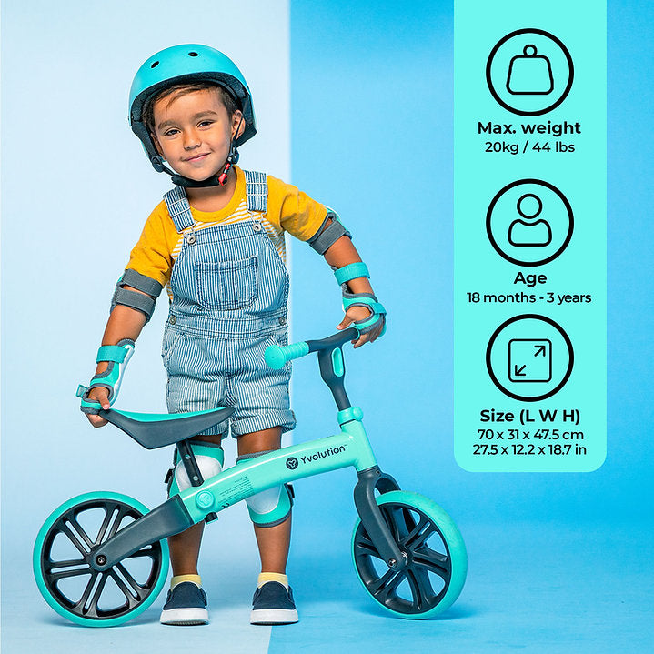 Bicicleta evolutiva de equilibrio Yvelo Junior Verde Yvolution
