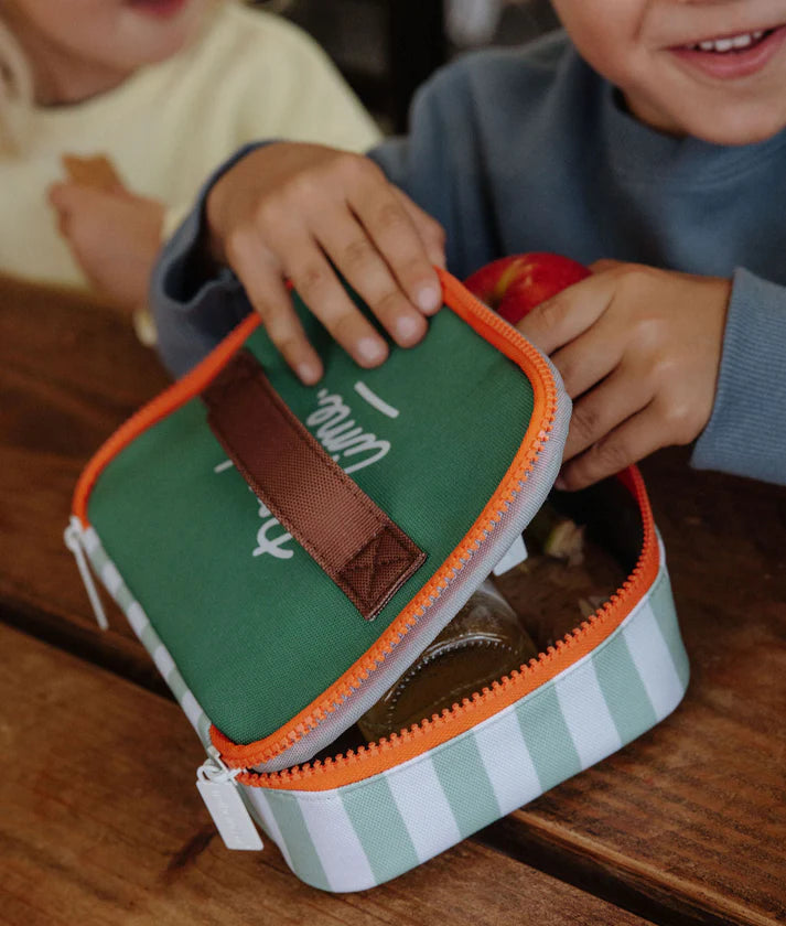 Bolsa termica de merienda Green Stripes Hello Hossy