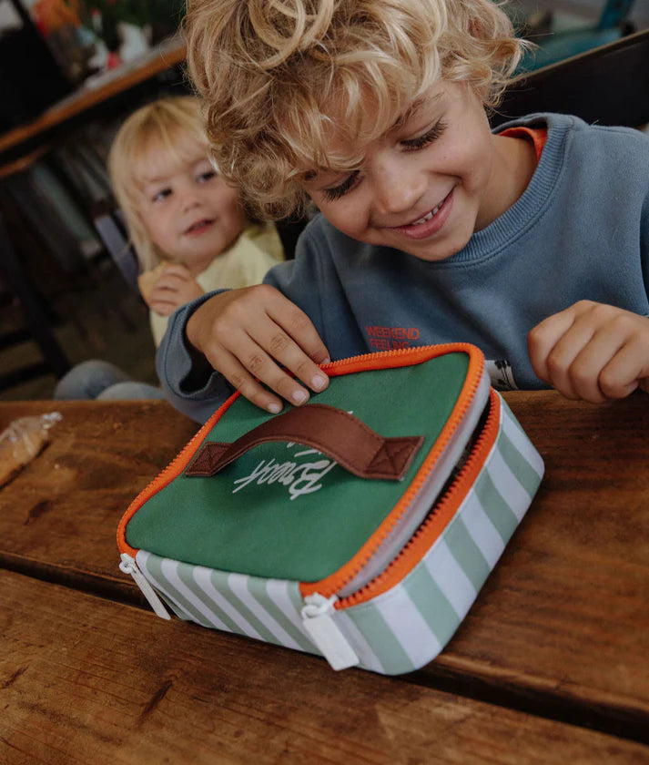 Bolsa termica de merienda Green Stripes Hello Hossy