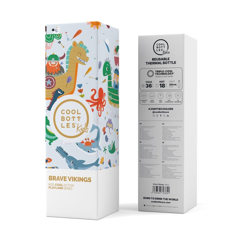 Botella Térmica Acero Cool Bottles Brave Vikings 350ml