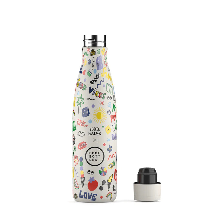 Botella Térmica Acero Cool Bottles Good Vibes 500ml