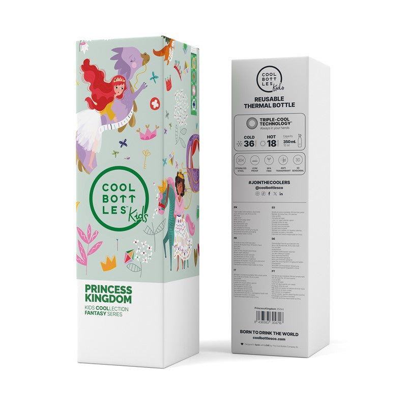Botella Térmica Acero Cool Bottles Princess Kingdom 350ml