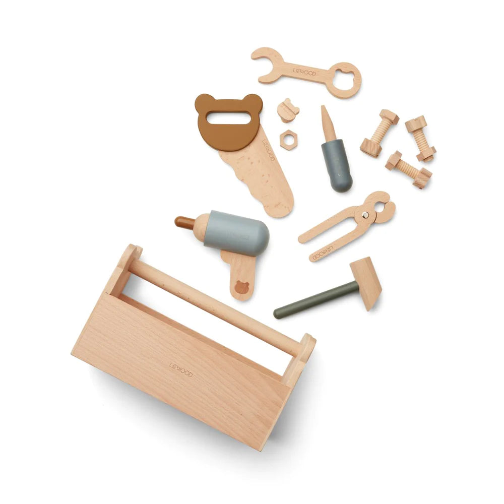 Caja de Herramientas Luigi blue madera de Liewood