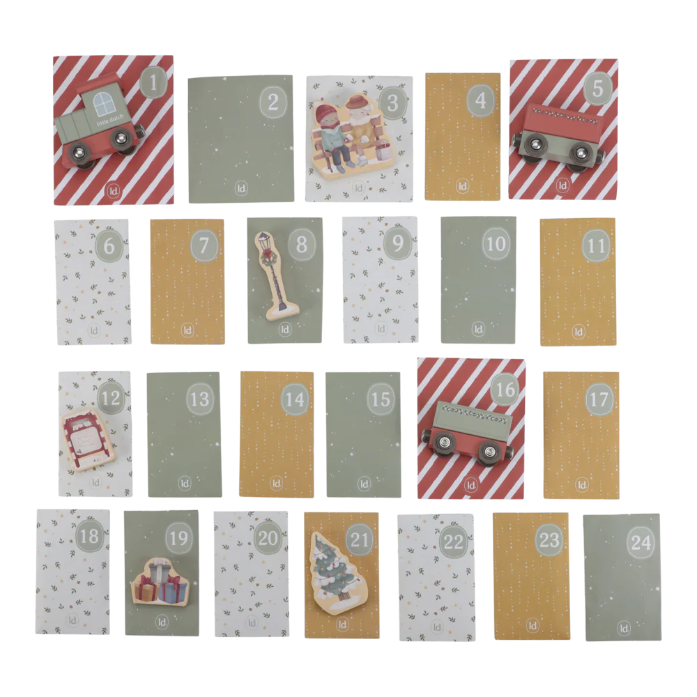 Caja calendario de adviento tren navidad Little Dutch