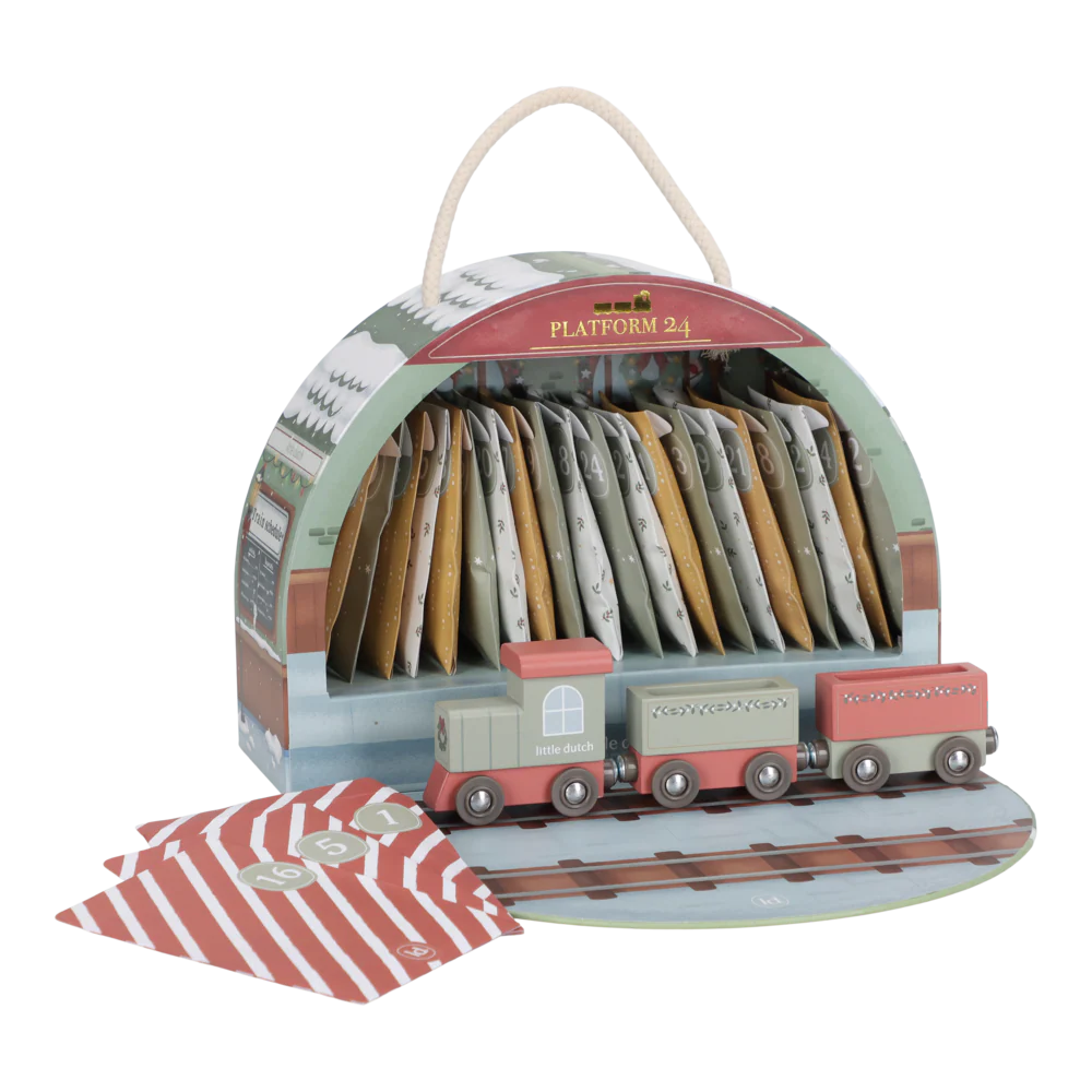Caja calendario de adviento tren navidad Little Dutch