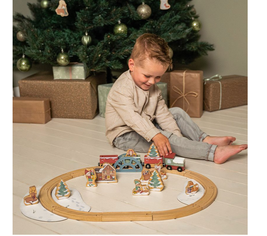 Sistema de tren Navidad FSC Little Dutch