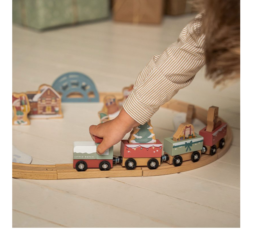 Sistema de tren Navidad FSC Little Dutch