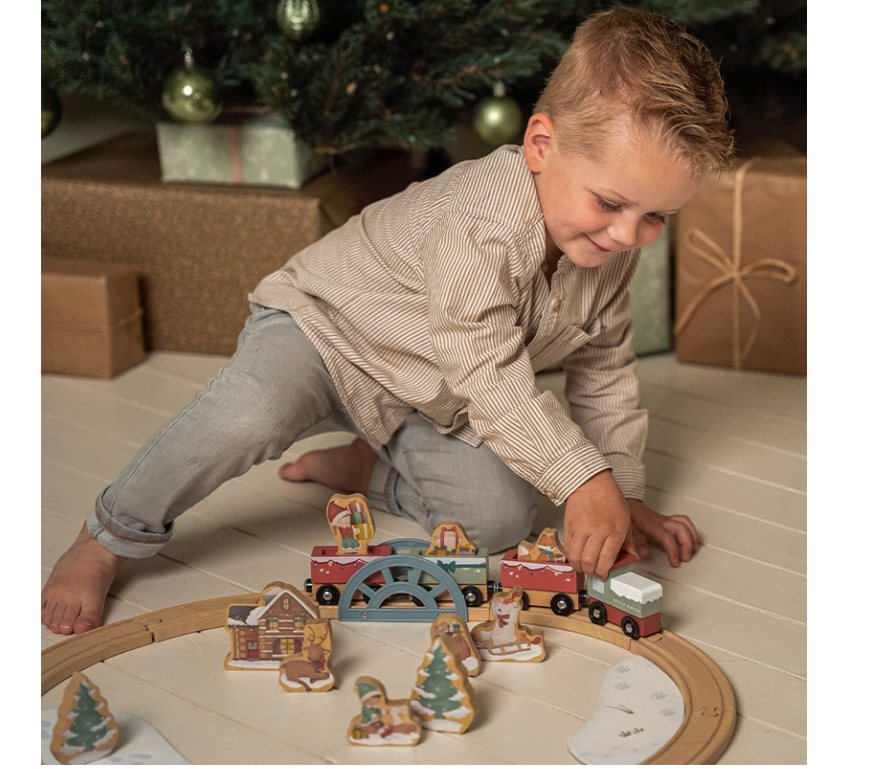 Sistema de tren Navidad FSC Little Dutch
