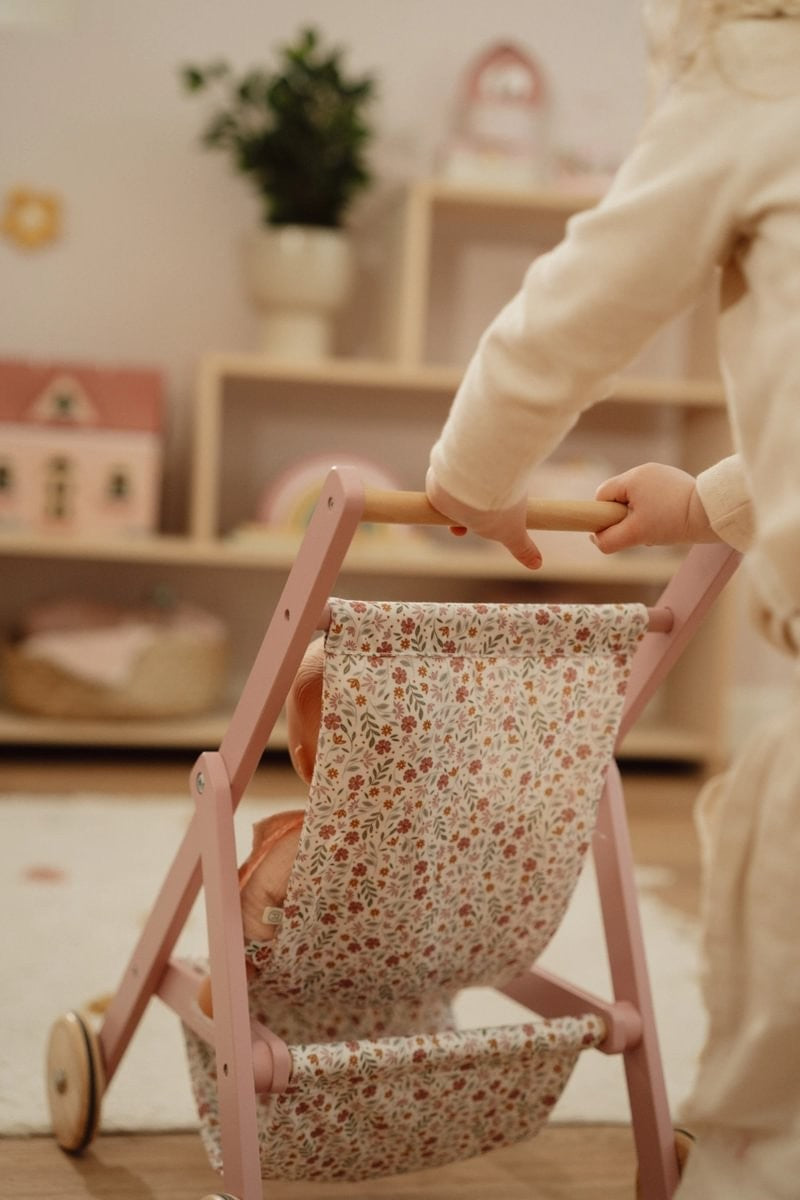 Silla Carrito de muñecas Rosa FSC Little Dutch