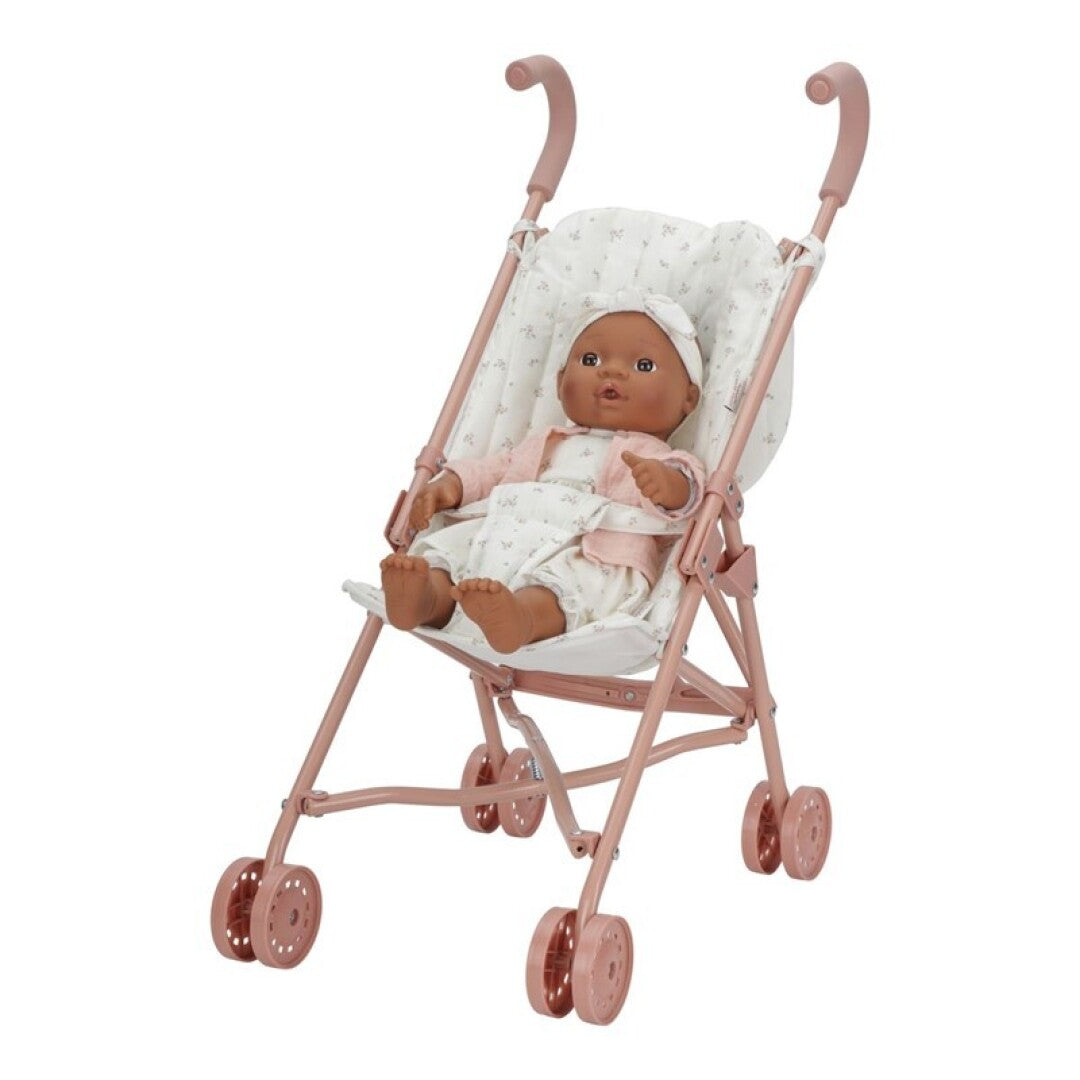 Carrito de muñecas metal Rosa Little Dutch