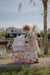 Carrito de paseo de muñecas metal Flores rosa Little Dutch