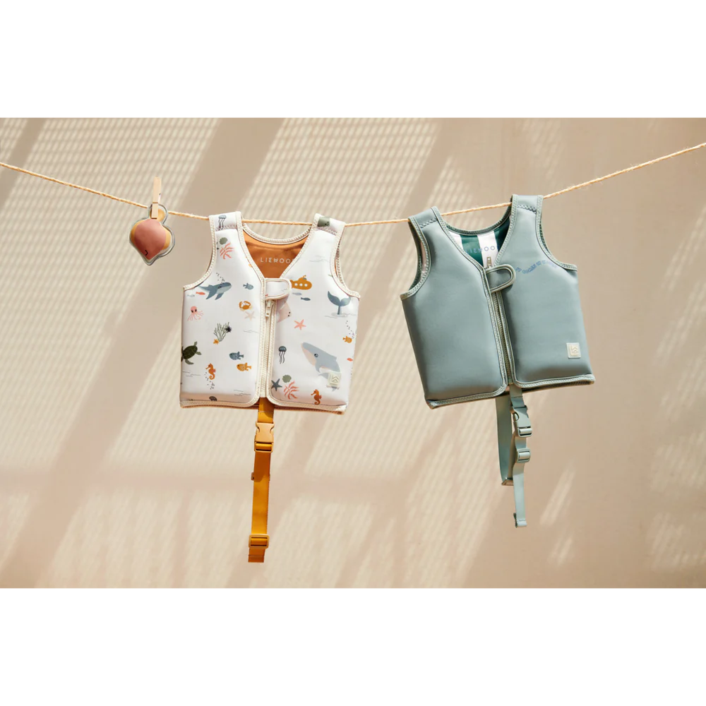 Chaleco flotador infantil Peppermint Waves Liewood