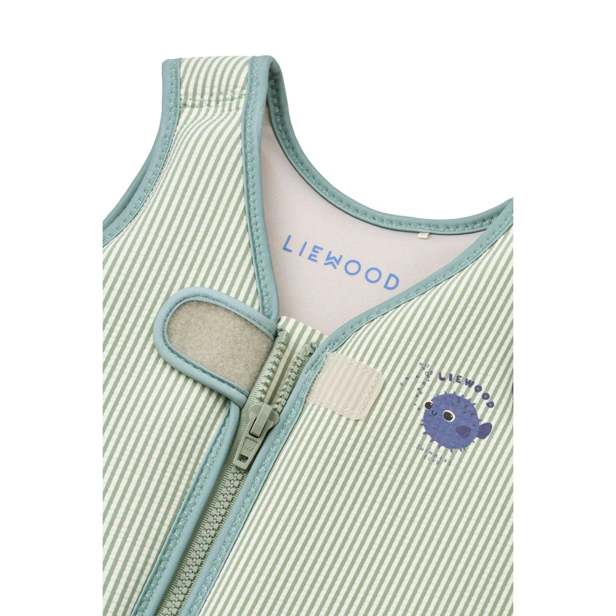 Chaleco flotador infantil Seersucker Dove Peppermint Liewood